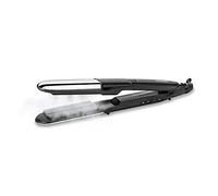 BaByliss ST495E Lisseur Vapeur en Métal pur 2 en 1, Fonction vapeur, Céramique Diamantée, 5 Sélections de Température de 150°C à 230°C, Chauffe en 15 sec, Noir, 39 x 110 mm