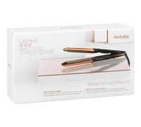 BaByliss ST482E - Lisseur BaByliss straight & curl brillance - 5 températures jusqu'à 235°C - Plaques 28 mm en titane véritable
