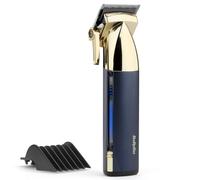BaByliss Super-X Tondeuse à cheveux en métal, sans fil, lames en acier japonais conçues avec précision, kit de toilettage pour cheveux, cadeaux pour hommes (doré/bleu)
