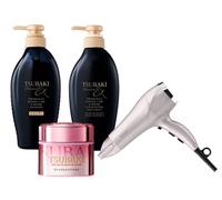 Babyliss x Tsubaki Pack Cheveux Réparés & Brushing Rapide : Babyliss D781E Sèche-cheveux 2300 W - Mauve lustre + Tsubaki Routine cheveux (Premium EX Shampoing soin et réparation - 450 ml + Premium Ex