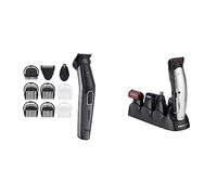 BaBylissMEN Tondeuse Multi-usages Kit 10 en 1 Carbon Titanium avec Tondeuse Nez et Rasoir de Finitions MT727E Gris & Men Tondeuse Multi-Usages Kit E837E, 1 unité Gris, Taille unique