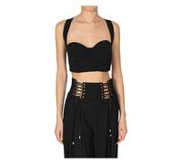 Babylon - Crop Top Élégant avec Bretelles Croisées - Femme - Tops - Noir - Taille: 40 FR