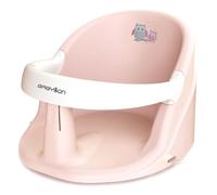 BABYLON Nemo Siege Bain Bebe - Siege de Bain pour Baignoire avec Ventouses Antidérapantes - Anneau de Bain Bébé Sécurisé dès 6 Mois - Rose/blanc