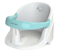 BABYLON Siege bain bebe Nemo - Siege de bain pour bebe 6 mois, Transat bain bébé, Anneau de bain avec 4 ventouses antidérapantes, siege bebe douche et baignoire, Blanc/turquoise
