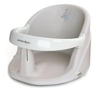 BABYLON Siege bain bebe Nemo - Siege de bain pour bebe 6 mois, Transat bain bébé, Anneau de bain avec 4 ventouses antidérapantes, siege bebe douche et baignoire, gris/blanc