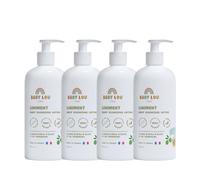 BABYLOU CARE Liniment Bébé 4x500 ml | Soin Nettoyant Change Bébé Peaux Sensibles | 100 % d'ingrédients d'origine naturelle & vegan, fabriqué en France | Protège, Nourrit & Apaise la peau fragile