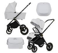 BabyLux® Poussette 2en1 Rosso, Pliable Set De Poussettes Combinées Légères Avec Nacelle, Siège Sport Buggy, Sac À Langer Et Autres Accessoires, 4 Positions De Couchage, 0-22kg (0-4 Ans), Protection UV