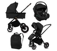 BabyLux® Poussette 3en1 CASTOR, Pliable Set De Poussettes Combinées Légères | In aignoire Pour Bébé, Buggy Siège Sport, Coque Pour Bébé I-Size et Plus D'accessoires, 4 Positions De Couchage, 0-22kg