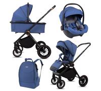 BabyLux® Poussette 3en1 CASTOR, Pliable Set De Poussettes Combinées Légères | In aignoire Pour Bébé, Buggy Siège Sport, Coque Pour Bébé I-Size et Plus D'accessoires, 4 Positions De Couchage, 0-22kg