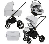 BabyLux® Poussette 3en1 Set Rosso, Pliable Léger Set De Poussettes Combinées In aignoire Pour Bébé, Buggy Siège Sport, Coque Pour Bébé I-Size et Plus D'accessoires, 4 Positions De Couchage, 0-22kg