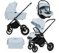 BabyLux® Poussette 3en1 Set Rosso, Pliable Léger Set De Poussettes Combinées In aignoire Pour Bébé, Buggy Siège Sport, Coque Pour Bébé I-Size et Plus D'accessoires, 4 Positions De Couchage, 0-22kg