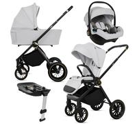 BabyLux® Poussette 4en1 Set Rosso, Pliable Léger Set De Poussette Combinée Incl. Nacelle, Buggy De Voyage, Siège Enfant I-Size, Base Auto, 4 Positions De Couchage, 0-22kg, Protection UV 50+