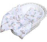 BABYMAM Parure de lit 2 pièces pour berceau/couffin/poussette 70 x 80 cm Loup dans la forêt