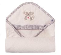 BabyMatex Serviette de bain 100x100 Bambou 01 blanc avec capuche