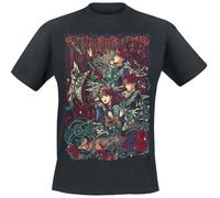 Babymetal Flag Group Homme T-Shirt Manches Courtes Noir 100% Coton Regular/Coupe Standard