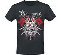 Babymetal Gas Mask Homme T-Shirt Manches Courtes Noir 100% Coton Regular/Coupe Standard