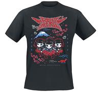 Babymetal Pixel Tokyo Homme T-Shirt Manches Courtes Noir XXL 100% Coton Regular/Coupe Standard
