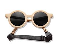 BABYMOCS Lunettes de soleil rondes pour enfants de 1,5 à 8 ans | Protection UV 100 % | FLEXIBLE | Sans BPA | Lunettes de soleil sans substances nocives pour tout-petits avec bandeau | Design suédois |