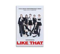 BABYMONSTER Affiche imprimée de couverture d'album « Like That », affiche de couverture de musique, chanteuse pop hip-hop, rap chanteur, étoile de musique sur toile, art mural esthétique pour fille et