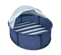 Babymoov Aire de jeux 2 en 1 Babyni Marinière – Anti-UV FPS 50+ Moustiquaire & Auvent