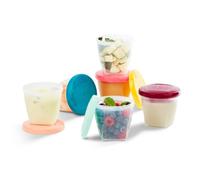 Babymoov Babybols Lot de 6 Pots de Conservation pour Bébé 250ml, Gradués, Garantis sans BPA, Hermétiques, avec Surface réinscriptible
