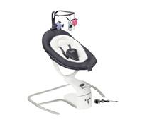 Babymoov Balancelle Bébé Electrique Swoon Motion, Assise à 360° - 5 vitesses - Réducteur & Arche inclus - 8 Berçeuses, Zinc