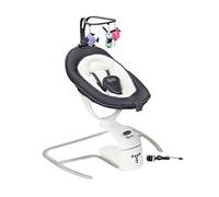 Babymoov Balancelle électrique bébé Swoon Motion Zinc – Assise 360°, 5 vitesses, 8 berceuses