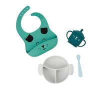 Babymoov Coffret Repas 15-24m LEARN'ISY, 1 Bol, 1 Tasse, 1 Bavoir, 1 Cuillère, Chien