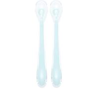 Babymoov Cuillère en Silicone pour Bébé 1er Age Bleu Azur (Lot de 2)