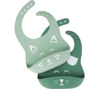 Babymoov Lot de 2 bavoirs en silicone BIB'ISY, avec poche ventrale