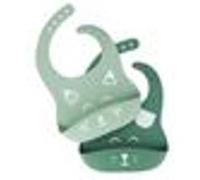 Babymoov Lot de 2 bavoirs en silicone BIB'ISY, avec poche ventrale Neutre G