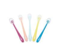 Babymoov Lot de 5 Cuillères en Silicone pour Bébé 1e Age, Multicolore