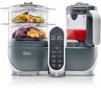 Babymoov Nutribaby(+), Robot Cuiseur Bébé Multifonctions 6 en 1, Cuiseur Vapeur Mixeur, Grande Capacité 2,2L, Petits Pots Bébé Faits Maison, Idéal Diversification Alimentaire, Gris