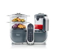 Babymoov Nutribaby(+), Robot Cuiseur Bébé Multifonctions 6 en 1, Cuiseur Vapeur Mixeur, Grande Capacité 2,2L, Petits Pots Bébé Faits Maison, Idéal Diversification Alimentaire, Gris