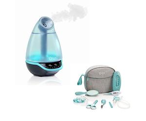 Babymoov Pack Humidicateur d'air Hygro(+) + 1 Trousse de soin bébé 9 accessoires, Aqua - Vapeur Froide - Ultra Silencieux (25dB) - Diffuseur d'huiles essentielles