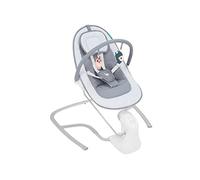 Babymoov Swoon Light Balancelle Électrique Bébé MultiFonctions, Têtière et Arche de Jeux Incluses, Programmable, Détecteur de Mouvement, 8 Berceuses, Polyester, Grise