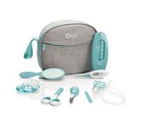 Babymoov Trousse de Soin Bébé - Dès la naissance - Grand Format - Kit Complet 9 Accessoires dont Brosse à Cheveux, Thermomètre digital, Thermomètre de bain, Coupe Ongles - Garantie à vie, Aqua