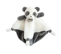 BABYNAT - Mon P’tit Panda - Doudou Plat Panda Noir & Blanc Avec Nouettes - 24 cm - Ultra Doux - Facile À Manipuler - Doudou Souple Bébé Dès La Naissance - Idée Cadeau Pour Filles Et Garçons - BN0459