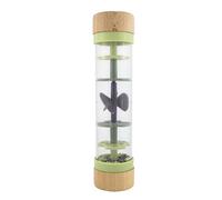 babynova Baton de Pluie bébé - Hochet en bois avec son apaisant - dès 3+ mois - Développement des capacités sensorielles et motrices - Entraînement de la coordination œil-main - Sans BPA - Vert