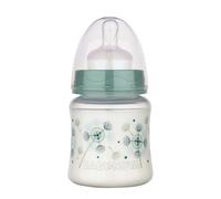 babynova Biberon à Col Large de 150 ml avec Tétine en Silicone Anti-coliques à Débit Lent - Fabriqué en Allemagne - Sans BPA - Pissenlit