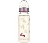 babynova Ensemble de Biberons 240ml (3 pièces) avec tétine en silicone à débit moyen anti-colique pour nouveau-nés - Fabriqué en Allemagne - Sans BPA - Lapins