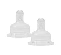 babynova Tétine en silicone pour biberons à col large - Tétine avec technologie anti-colique - Sans BPA - Fabriquée en Allemagne - Taille M (Débit moyen pour le Lait)