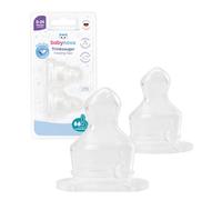 babynova Tétine Orthodontique en silicone pour biberons à col standard - Tétine avec technologie anti-coliques - Sans BPA - Fabriquée en Allemagne - Taille M (débit moyen pour lait)