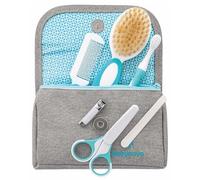 babynova Trousse de Soin pour Bébé - Kit Essentiel de Soins avec 12 Accessoires - Peigne, Brosse, Brosse à Dents, Ciseaux, Coupe-Ongles & 6 Limes à Ongles - pour la Maison et Le Voyage