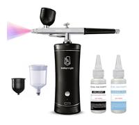babyongle Kit Aérographe Sans Fil Rechargeable, 3 Modes de Pression | Pour ongles, maquillage, gâteaux et modèles. Nettoyant & diluant inclus, buse 0,3 mm, jusqu'à 30 PSI