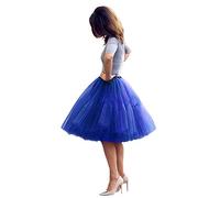 Babyonlinedress Femme Jupon Rétro Style année 50 Vintage en Tulle Audrey Hepburn Rockabilly Petticoat Tutu-18 Couleurs, Bleu Royal, Taille Unique