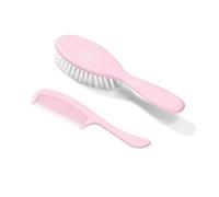 BabyOno Brosse et peigne à cheveux pour enfants et nourrissons Poils super doux Rose