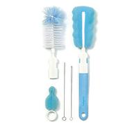 BabyOno Brosses pour biberons et tétines avec poignée amovible - Bleu