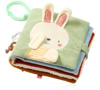 BabyOno Reversible Sensory Cloth Book 0m+ livre d’éveil contrasté Nature 1 pcs