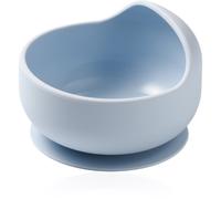 BabyOno Siilicone Plate 6m+ bol en silicone avec ventouse 6 m+ Blue 1 pcs